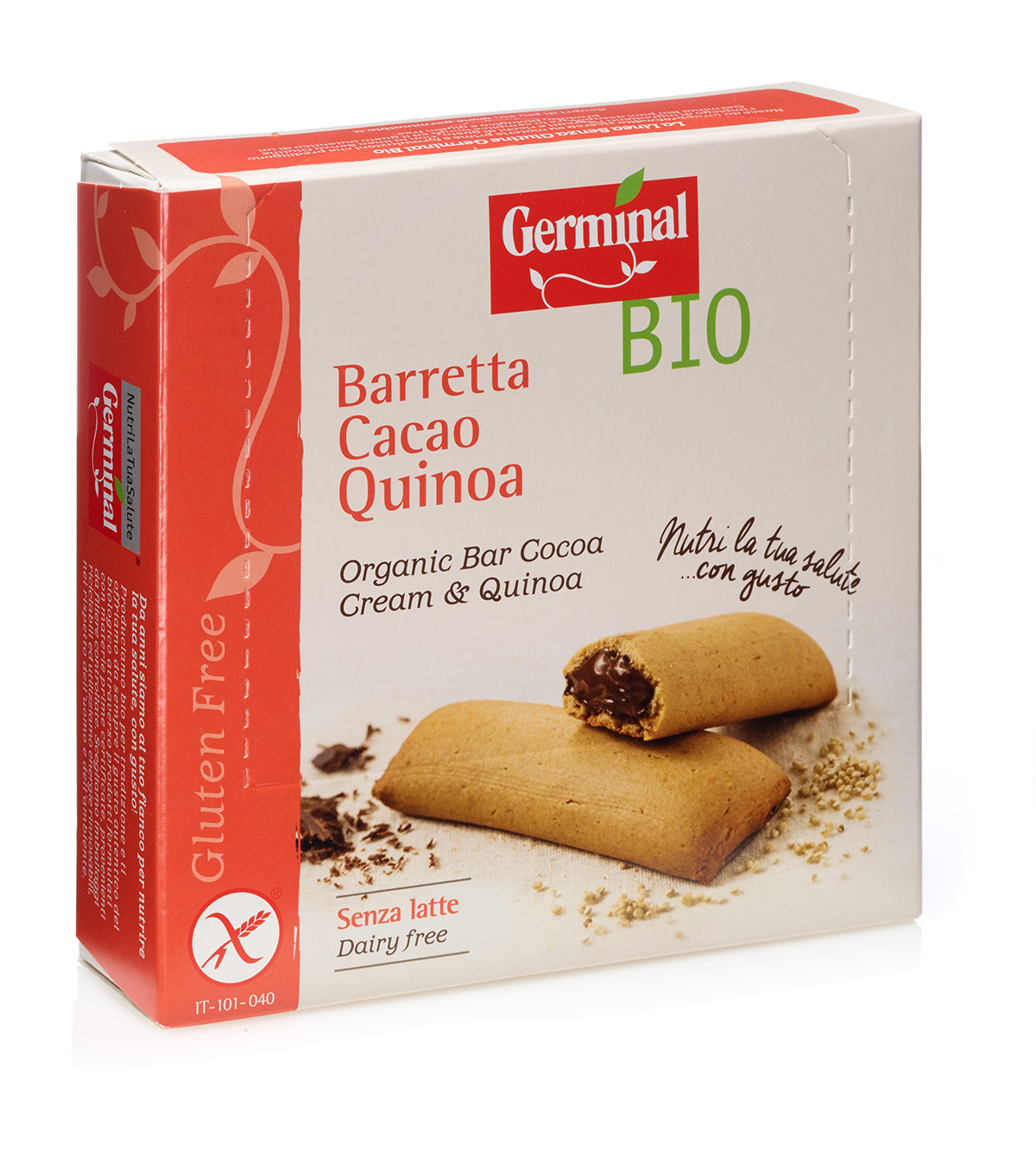 Immagine confezione Barretta Cacao Quinoa Senza Glutine Germinal Bio