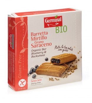 Immagine confezione Barretta Mirtillo Grano Saraceno Senza Glutine Germinal Bio