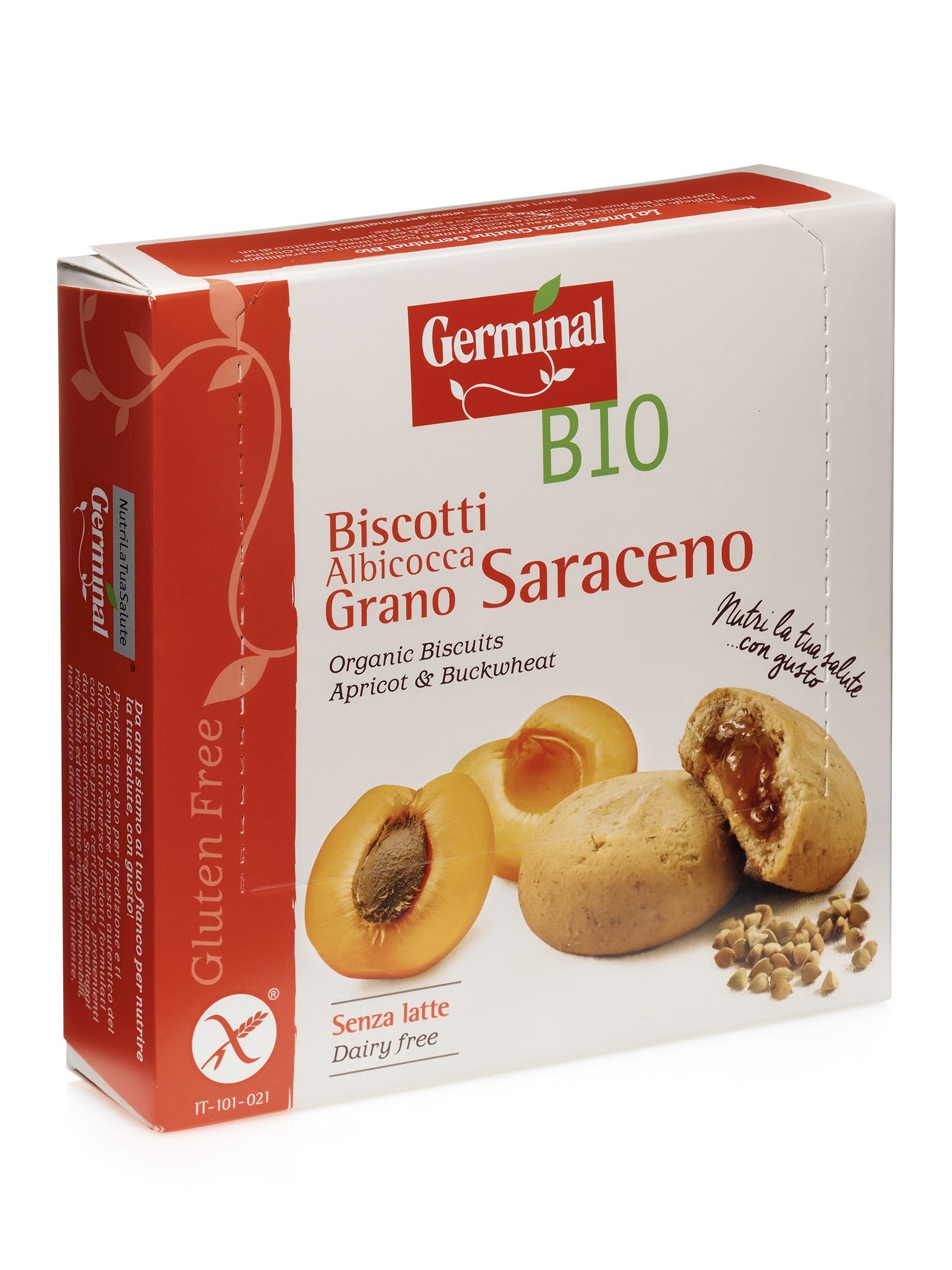 Immagine confezione Biscotti Albicocca Grano Saraceno Senza Glutine Germinal Bio