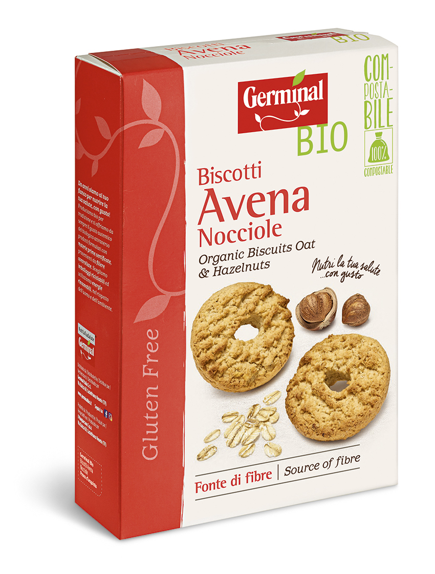 Immagine confezione Biscotti Avena senza glutine Nocciole Germinal Bio