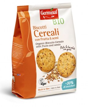Image:  Biscotti Cereali con frutta & semi -30% di zuccheri