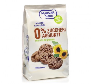 Immagine confezione Biscotti al cioccolato 0% zuccheri aggiunti Germinal Bio