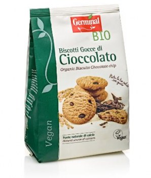 Immagine confezione Biscotti Gocce di Cioccolato Vegan Germinal Bio
