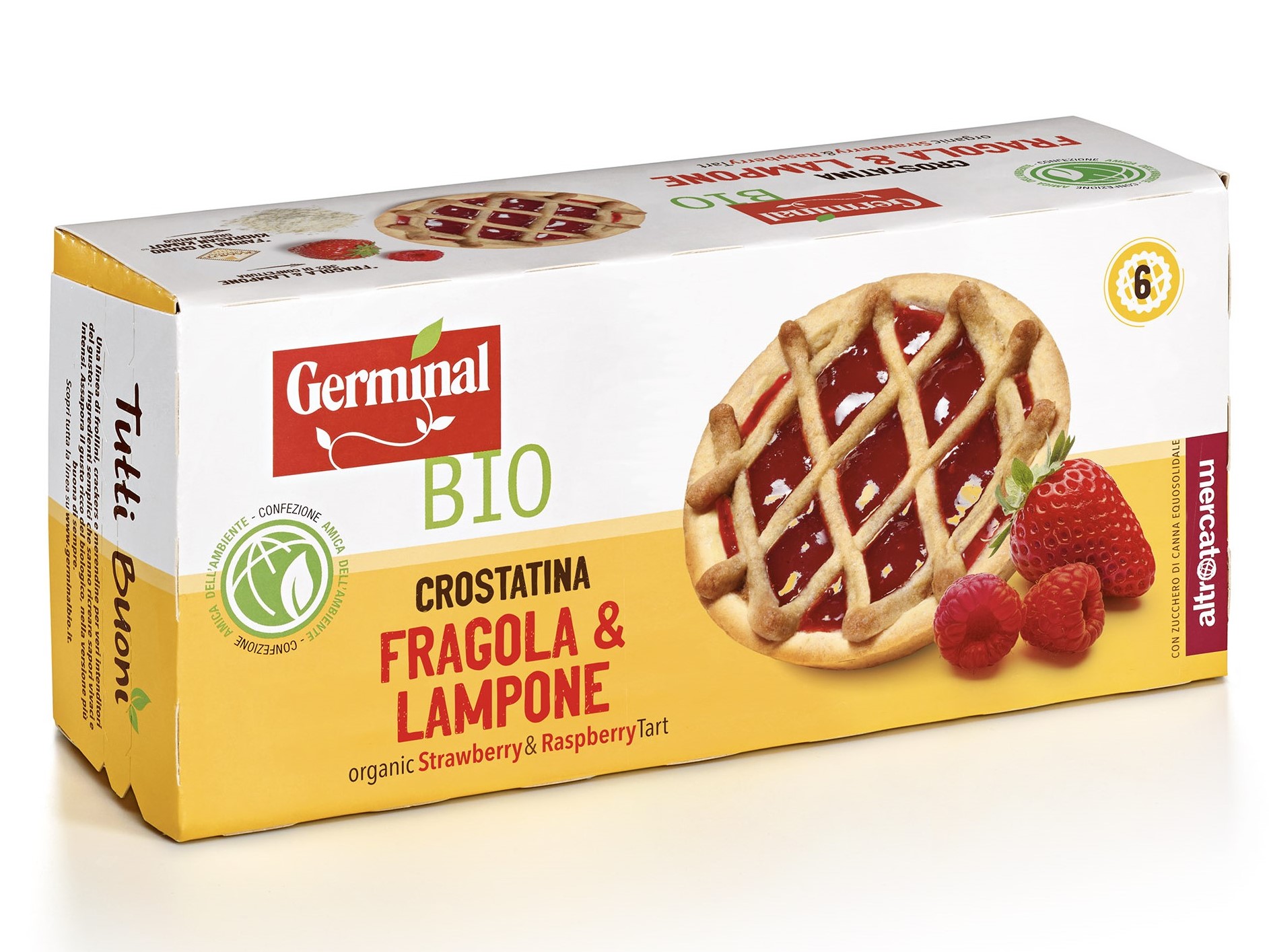Immagine confezione Crostatina Fragola Lampone Germinal Bio