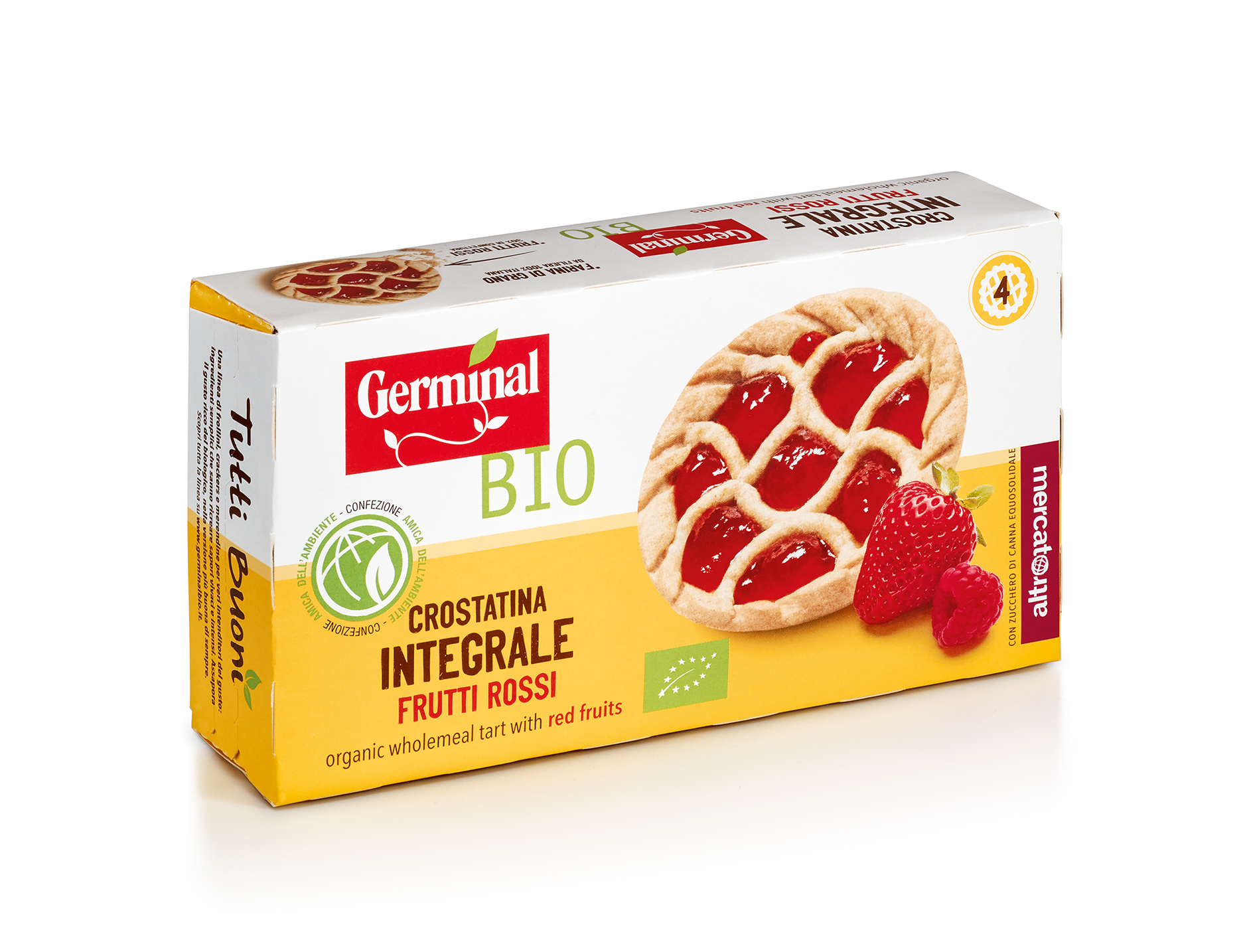 Immagine confezione Crostatina Integrale Frutti Rossi (4 x 36g) Germinal Bio