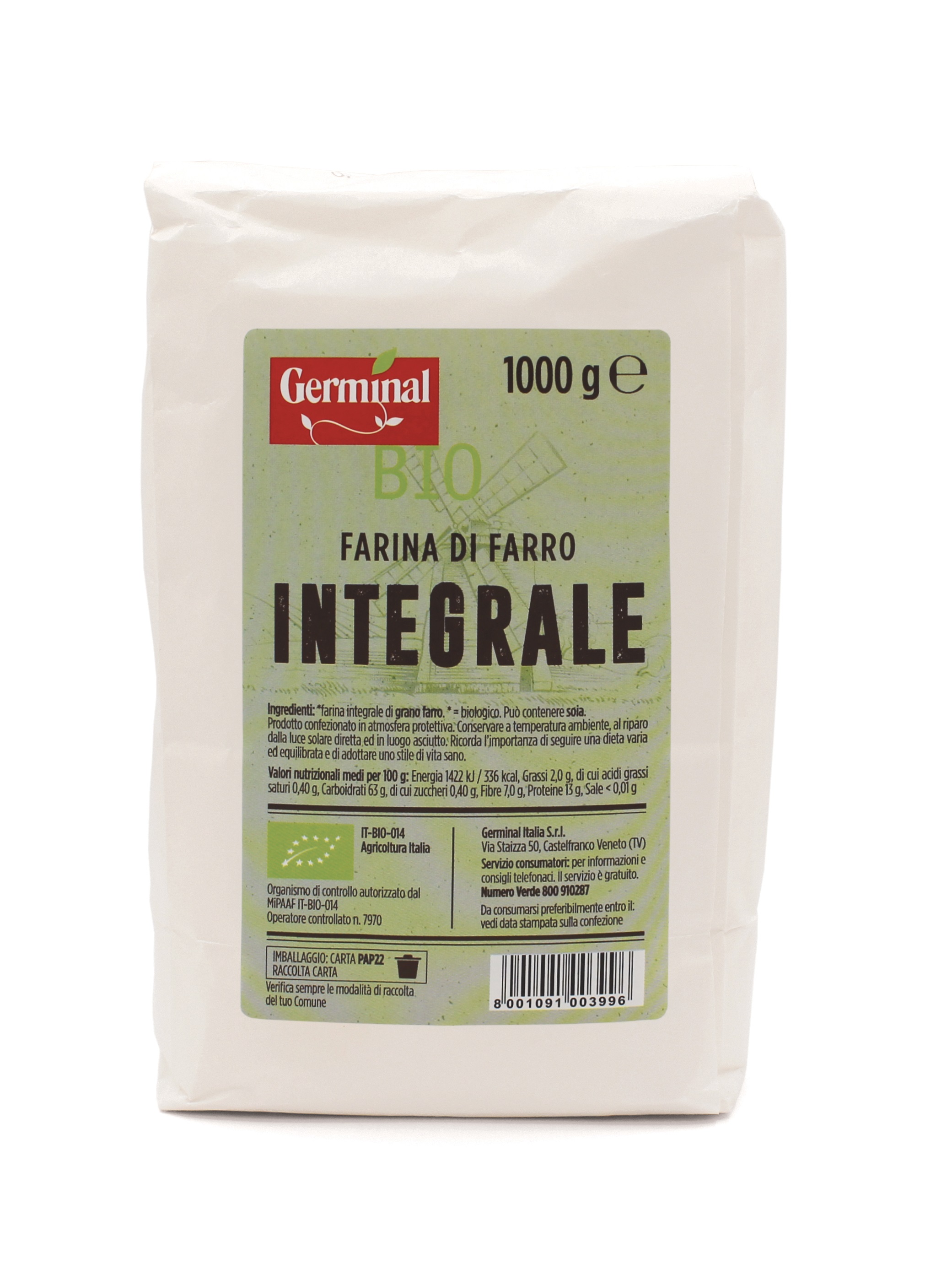 Immagine confezione Farina di Farro Integrale Germinal Bio