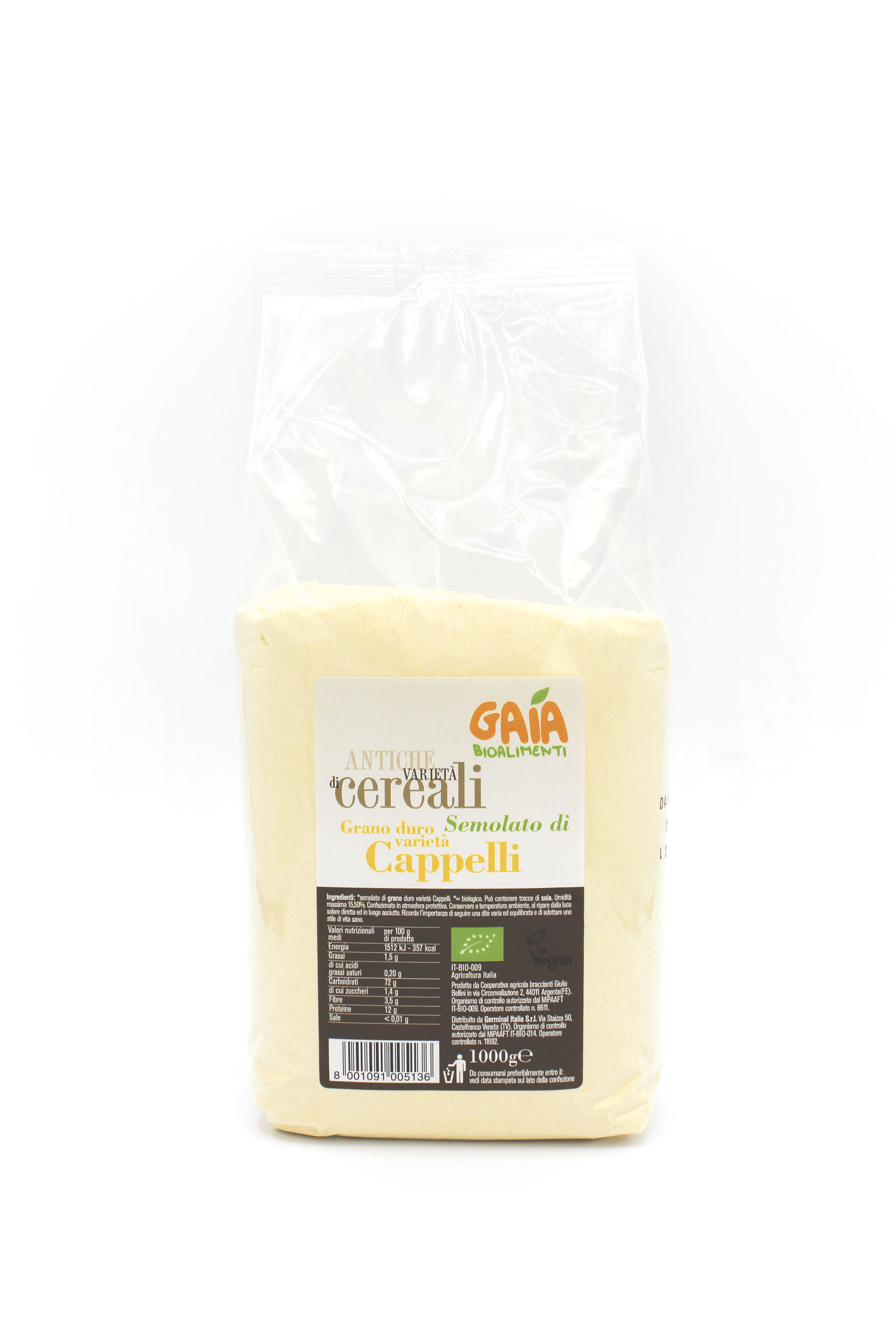 Immagine confezione Farina di Grano duro Cappelli - GAIA BIO Germinal Bio