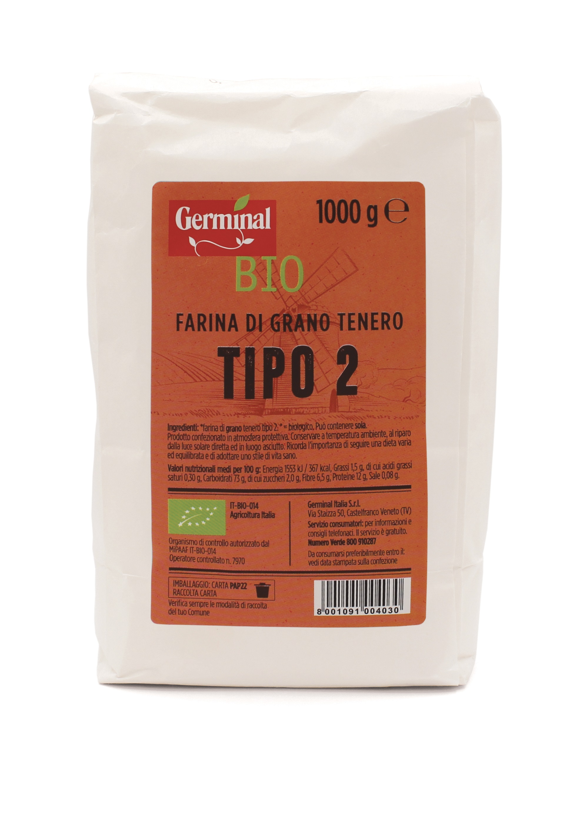 Immagine confezione Farina di Grano Tenero di Tipo 2 Germinal Bio