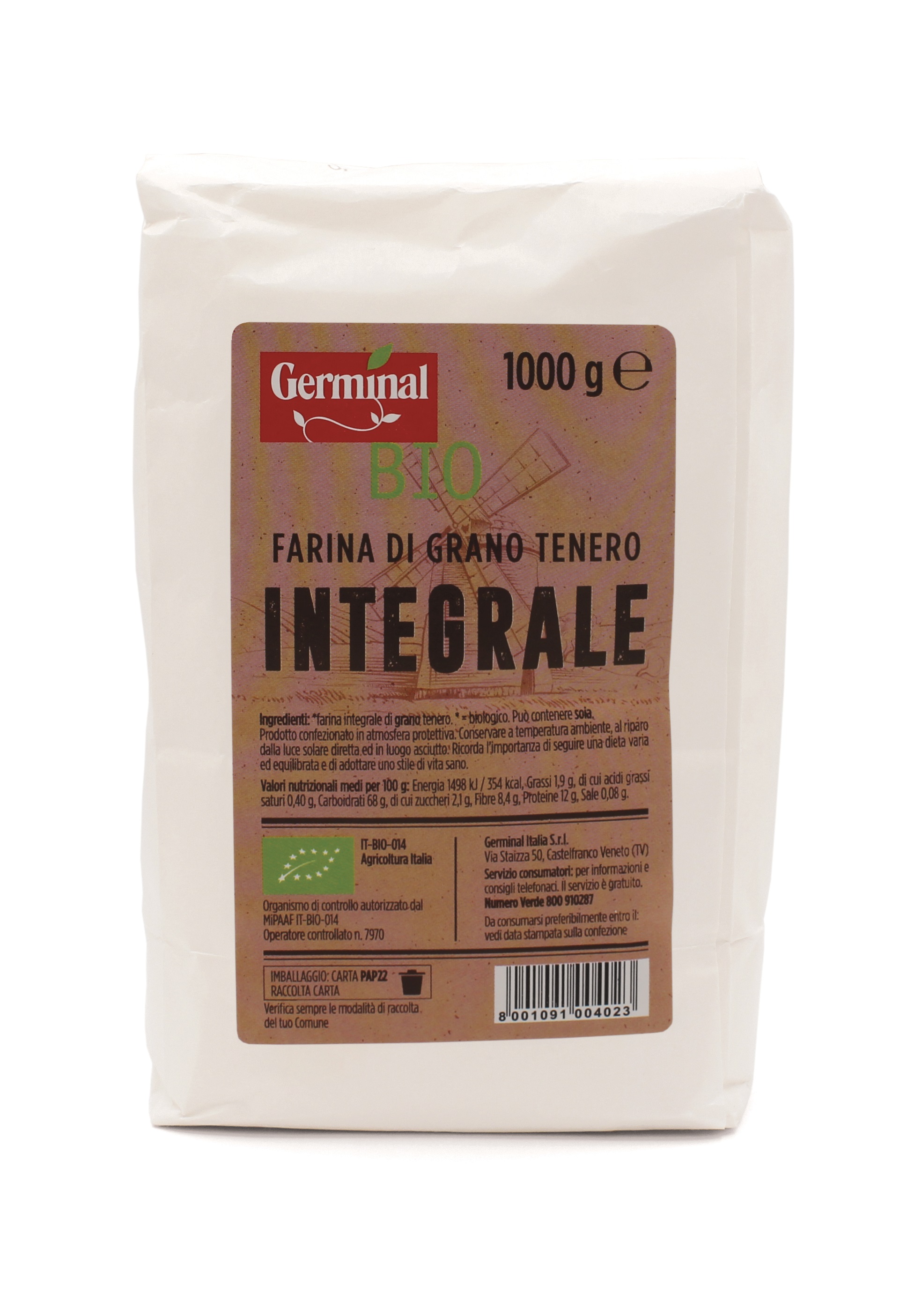Immagine confezione Farina di Grano Tenero Integrale Germinal Bio