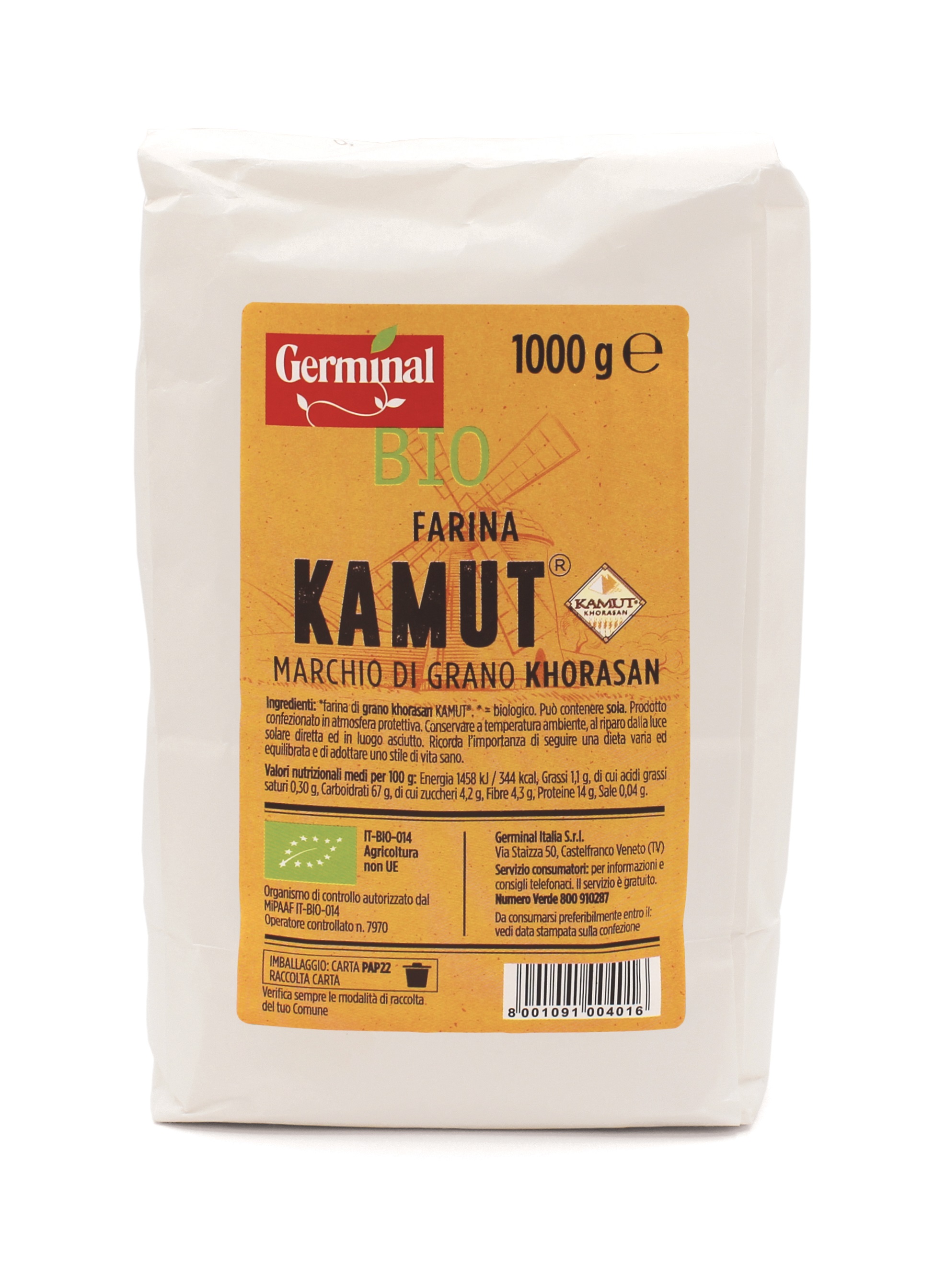 Immagine confezione Farina Di Kamut ® - Marchio di grano khorasan Germinal Bio