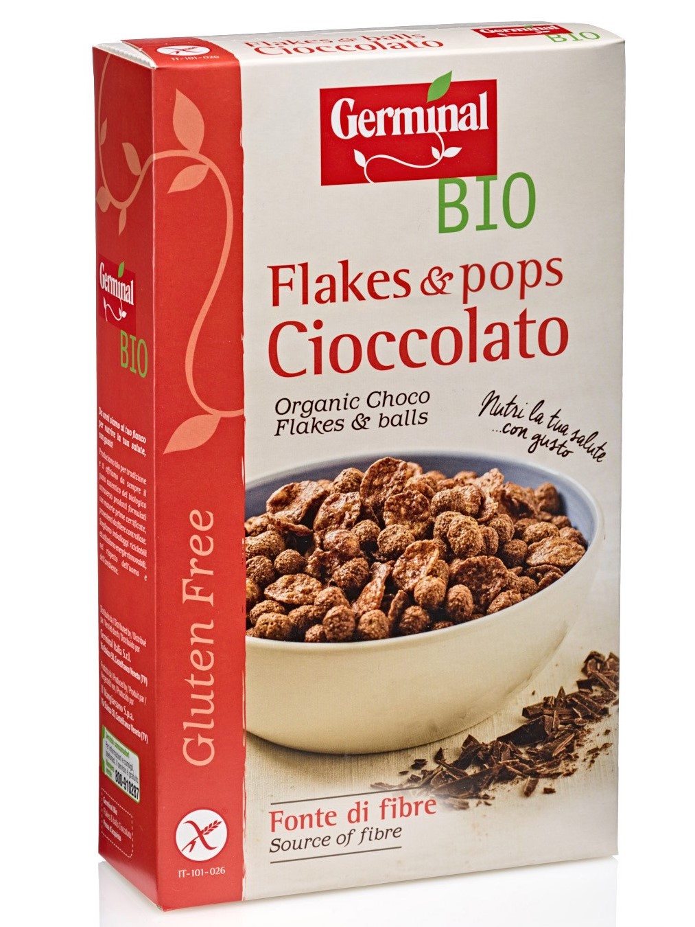 Immagine confezione Flakes & pops Cioccolato Senza Glutine Germinal Bio