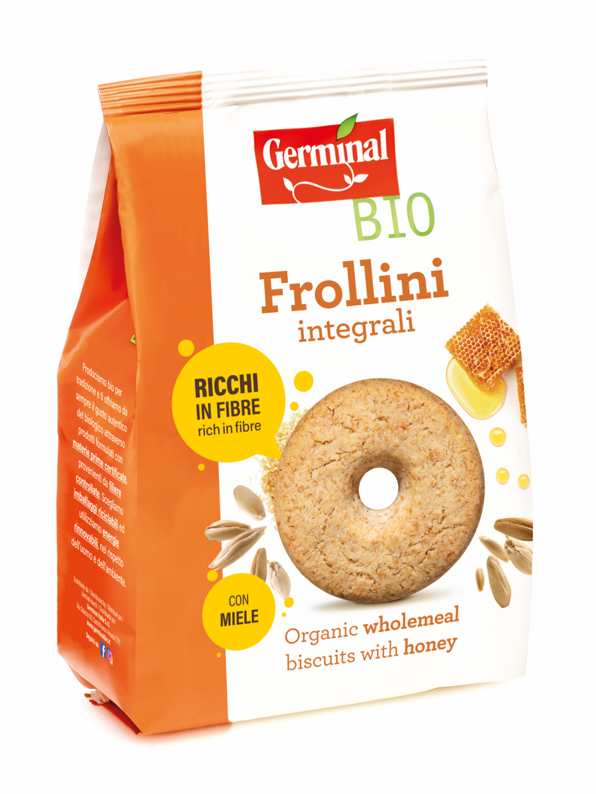 Immagine confezione Frollini Integrali con Miele Germinal Bio