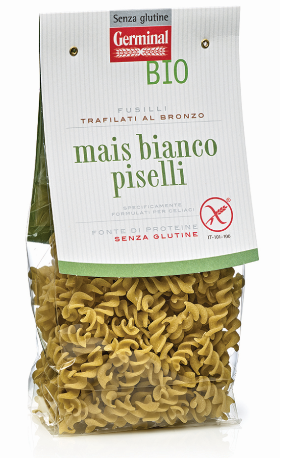 Immagine confezione Fusilli Mais Bianco Piselli Senza Glutine Germinal Bio