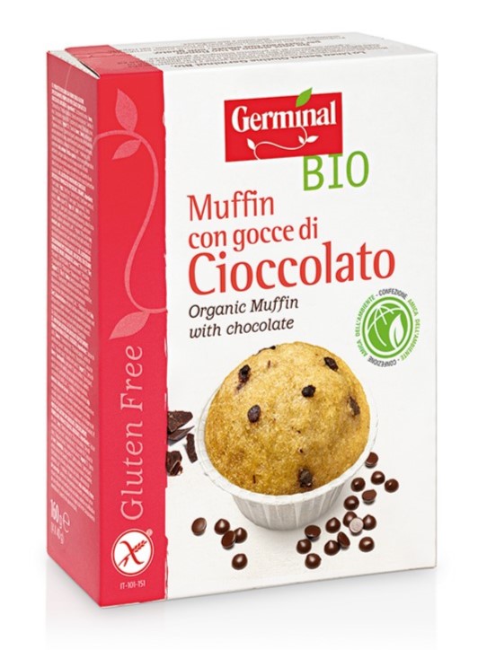 Immagine confezione Muffin con Gocce di Cioccolato Senza Glutine Germinal Bio