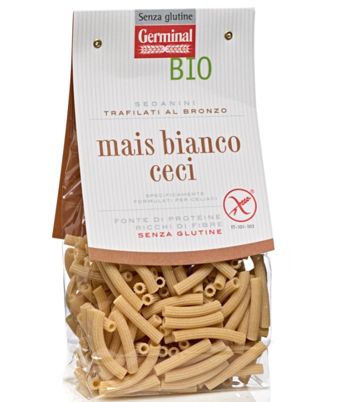 Immagine confezione Sedanini Mais Bianco Ceci Senza Glutine Germinal Bio