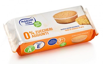 Immagine confezione Tortino carota mandorla 0% zuccheri aggiunti Germinal Bio