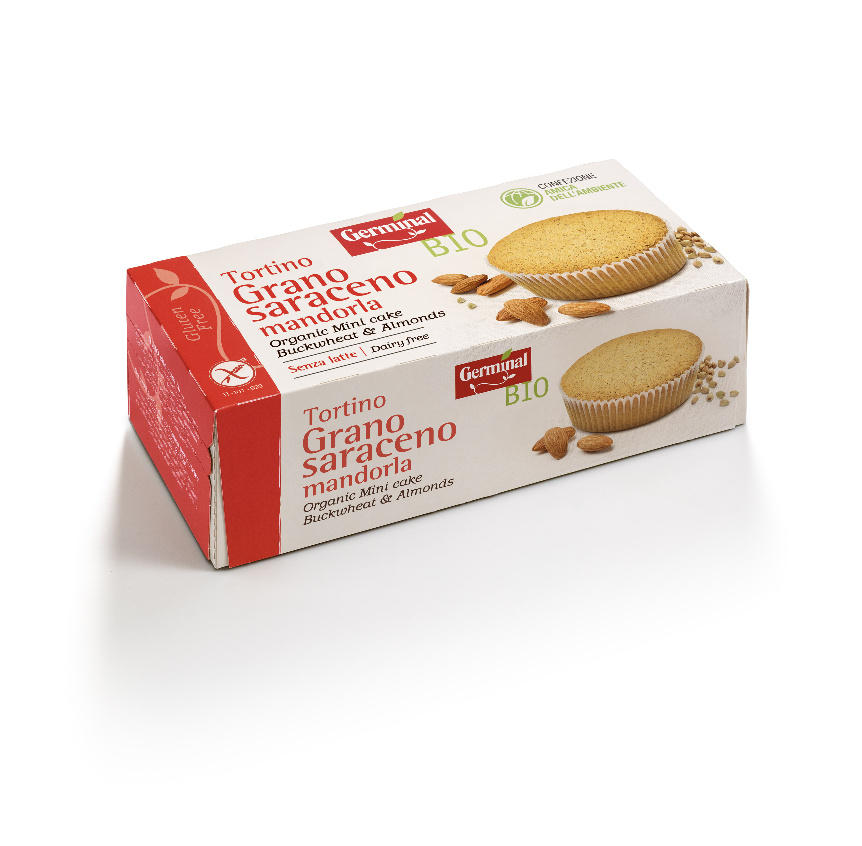 Immagine confezione Tortino Mandorla Grano Saraceno Senza Glutine Germinal Bio