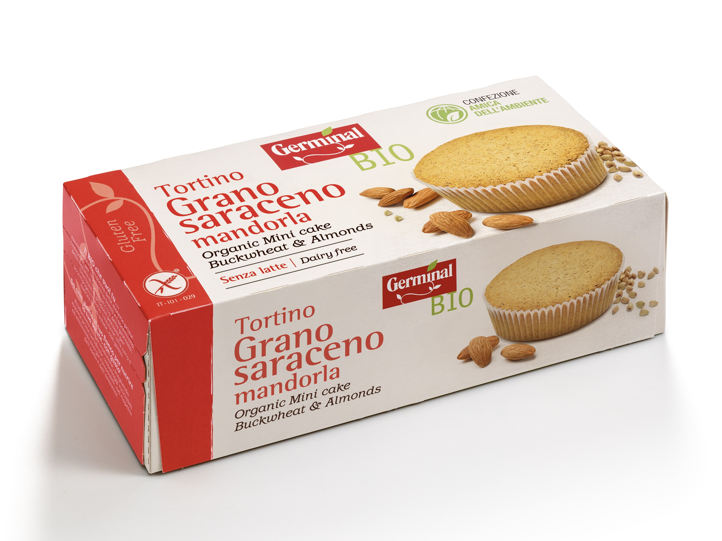 Immagine confezione Tortino Mandorla Grano Saraceno Senza Glutine Germinal Bio