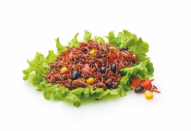 Riso Rosso con fagioli, peperoni e mais