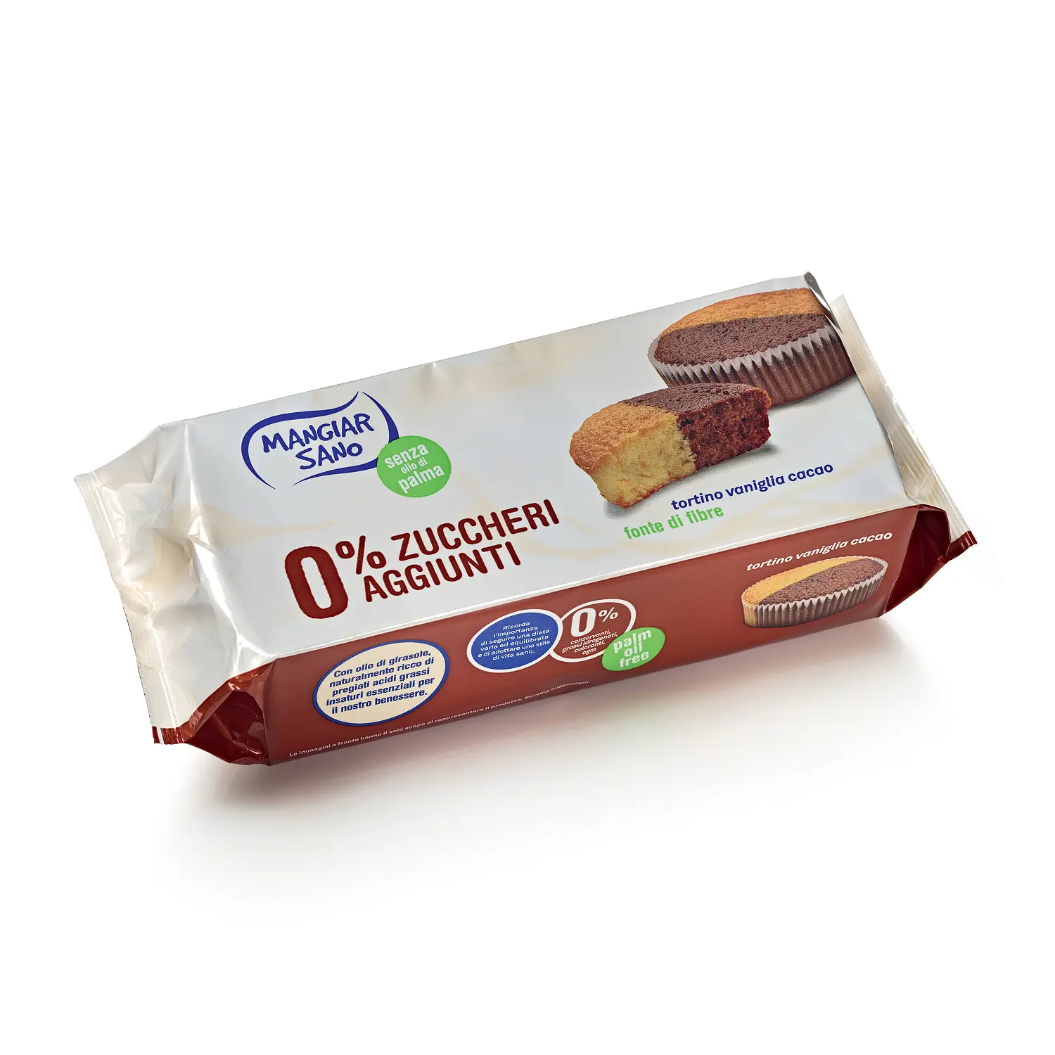 Tortino vaniglia cacao 0% zuccheri aggiunti