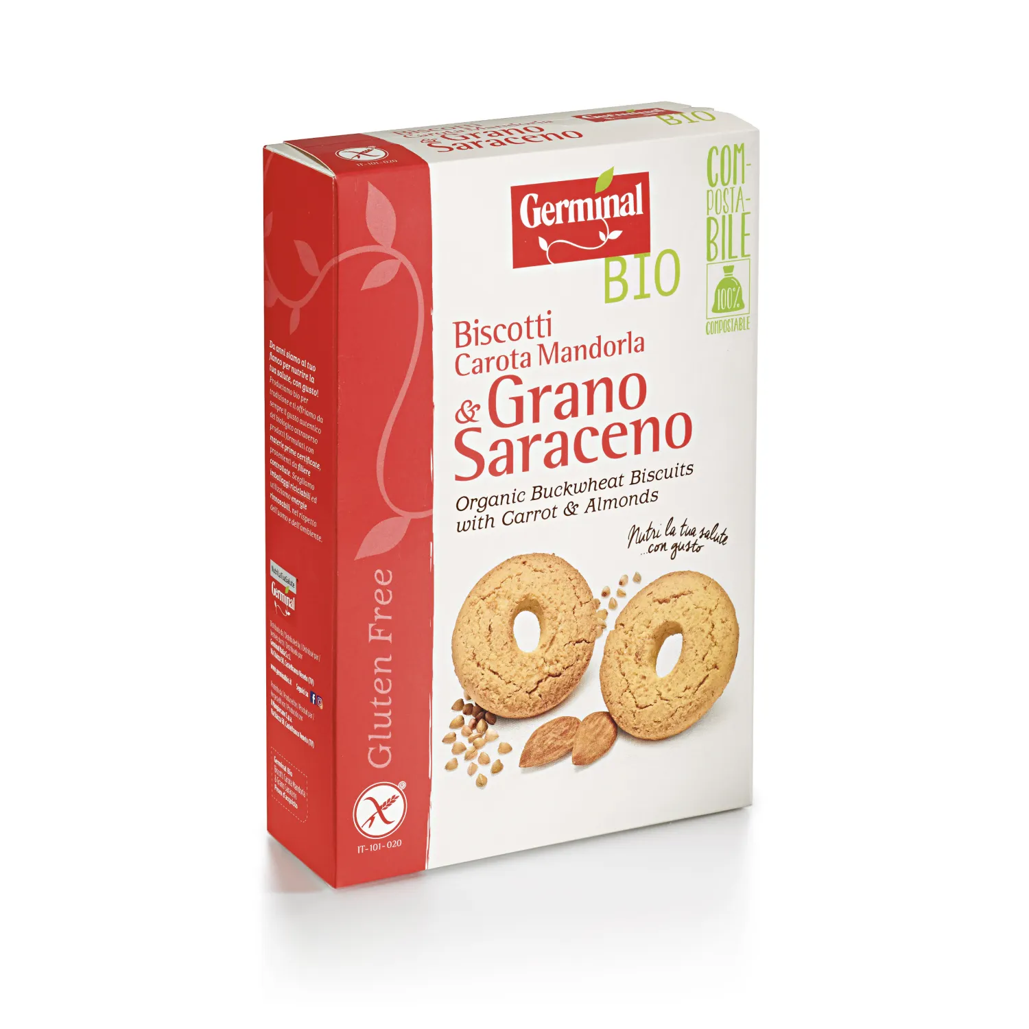 Biscotti Carota Mandorla e Grano Saraceno Senza Glutine